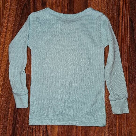 6 for $25 🎃 Carter's Blue Glittery Thermal Pajama Top Toddler Size 2T - Picture 5 of 5